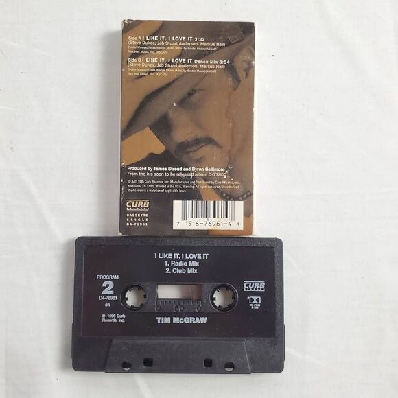Tim McGraw – I Like It, I Love It Cassette Single (1995) - Picture 2 of 3